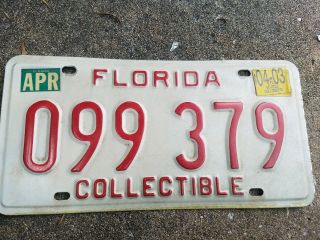Florida Collectable Red Licence Plate 2003 Sticker
