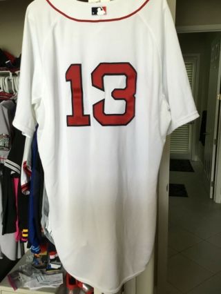 Hanley Ramirez Game worn issued home Red Sox jersey 2013 size 48 3