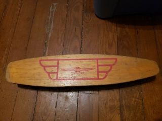 Rare Vintage Flying Ace Road Surfer Wood Skateboard Metal Wheels