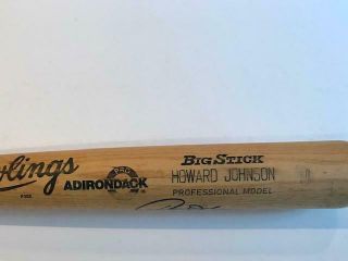 Howard Johnson Game Uncracked Mets Bat Autographed