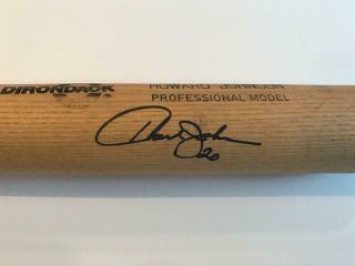 Howard Johnson Game Uncracked Mets Bat Autographed 2
