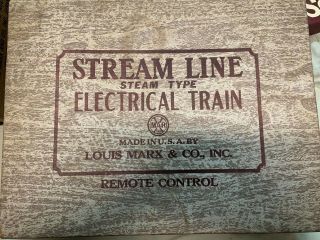 Vintage 1950s Louis Marx Stream Line Steam Type Electric Train,  4821