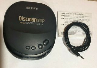 Vintage Sony Discman Esp Compact Portable Cd Player Mega Bass D - 245