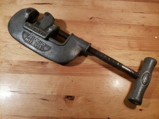 Vintage Ridgid No 1 & 2 Industrial 1/8 " - 1 1/4 " Pipe Cutter Ridge Tool Co.  U.  S.  A.
