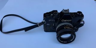 Vintage Canon Ftb Ql 35mm Slr Film Camera W/ 50mm Lens