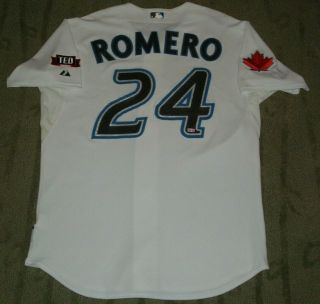 Toronto Blue Jays Ricky Romero Game Worn 2009 Rookie Jersey Mlb Hologram