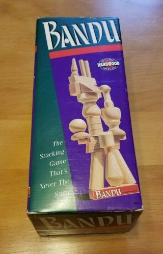 Bandu Stacking Game - 100 Complete - 1991 Milton Bradley Vintage - Box