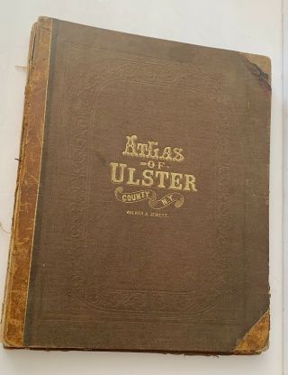 Rare - 1875 Atlas Book Of Ulster County York Dg.  Beers & Co.  - Rare