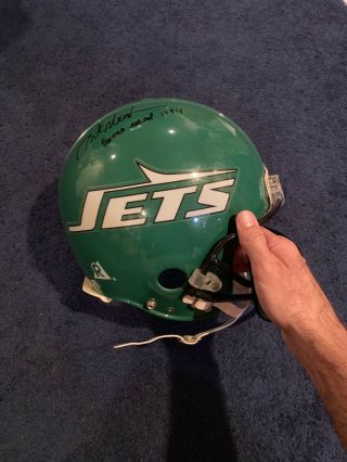 Rare 1994 Art Monk Game 1994 York Jets Football Helmet Mears Jsa Pic