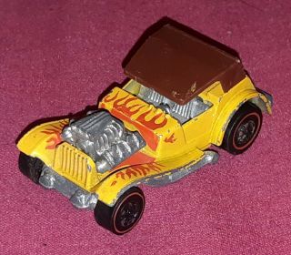 1973 Vintage Yellow Enamel Sir Rodney Roadster Redline Hotwheel Diecast Car
