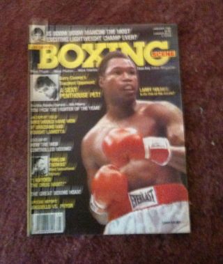 Boxing Scene Mag.  - Jan.  1983 - Larry Holmes,  Cooney & Boom Boom Mancini