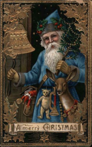 Santa Claus A Merry Christmas Samson Brothers Postcard Vintage Post Card