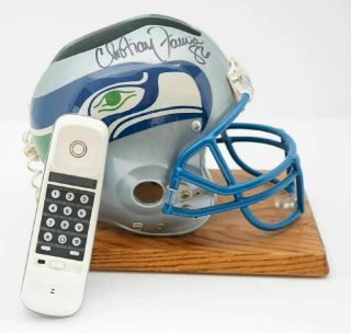 1995 Seattle Seahawks Nfl Draft Helmet Phone Signed By Christian Fauria