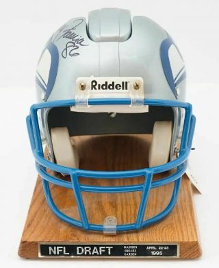 1995 Seattle Seahawks NFL Draft Helmet Phone Signed by Christian Fauria 3