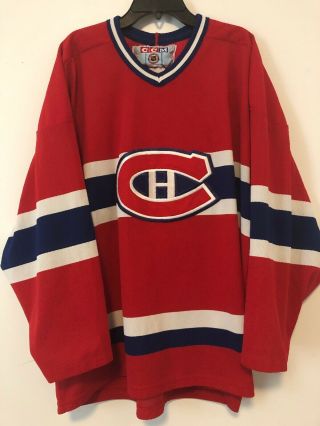 Montreal Canadiens Vintage Ccm Adult Hockey Jersey Size L Men’s Home