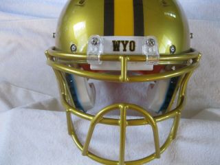 Schutt Wyoming Cowboys,  M.  W.  Heavy Duty,  NCAA College Football Game Helmet 2