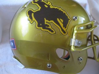 Schutt Wyoming Cowboys,  M.  W.  Heavy Duty,  NCAA College Football Game Helmet 3