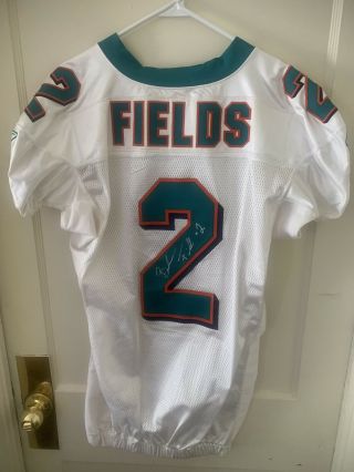 Brandon Fields Miami Dolphins Football Jersey/pants Game Worn Autographed