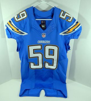 2014 San Diego Chargers Desmond King II 59 Game Issued Light Powder Blue 2