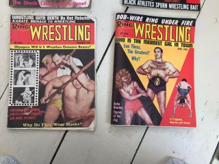 6 Vintage 60s 70s The Ring Wrestling Magazines Revue World Pulp 2
