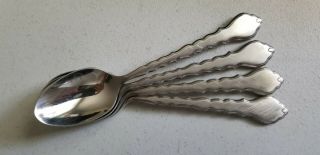 4 Antique Vintage Collectible Spoons 6 " Stainless Steel - Oneida Community