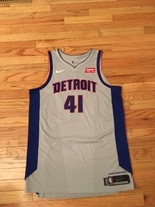Jameer Nelson Detroit Pistons Nba Nike Aeroswift 2018 Game Worn Jersey Size 52