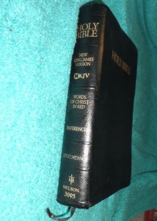 Vintage,  Nelson 3005 Nkjv Reference Edition Bible,  Center Column Reference,  Conco