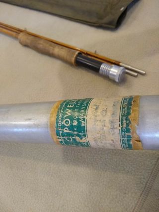 EC Powell 2/2 8.  5 ' Vintage Bamboo Fly Rod RARE & OUTSTANDING 3