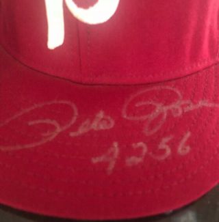 1979 - 83 Pete Rose Phillies Game Worn Cap MEARS Signed Twice 3