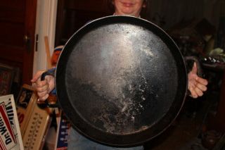 Rare Large Antique Vintage Griswold 20 Cast Iron Skillet Frying Pan No Cracks 2