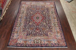 Vintage Dynasty Pictorial Kashmar Area Rug Hand - Knotted Living Room Wool 10 ' x13 ' 3