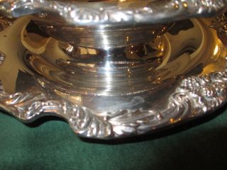 Reed Barton King Francis Sauce Dish attached underplate Silver Plate 1691 3
