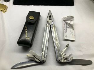 Vintage Leatherman Pocket Survival Tool With Leather Case & User 