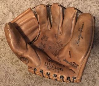 Vtg 1950s Harvey Kuenn Wilson Baseball Glove Mitt Detroit Tigers 10x All Star