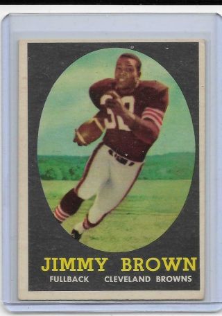 1958 Topps Football 62 Jim Jimmy Brown Rookie U - Grade