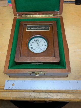 Hamilton Model 22 Marine Chronometer Double Boxes And Running Strong 2