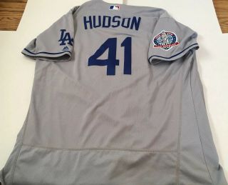 Game Used/issued Daniel Hudson La Dodgers Jersey Mlb Authenticated Nationals