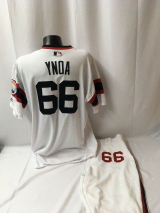 Game Michael Ynoa 1983 Chicago White Sox Throwback Jersey With Pants