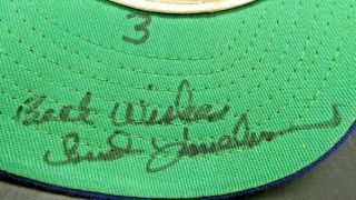 Rare 1969 Mets Era Bud Harrelson Game Worn Mets Signed Cap Hat with JSA 3