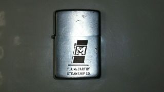 T.  J.  Mccarthy Steamship Co.  Advertising Zippo Lighter Bradford Pa,  Great Lakes