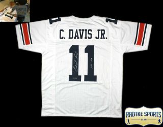 Chris Davis Jr Signed Auburn White Custom Jersey With " Kick Six " Inscription