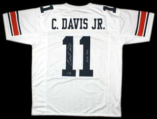 Chris Davis Jr Signed Auburn White Custom Jersey With 