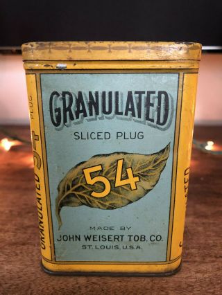 Vintage Rare Tobacco Advertising Pocket Tin Canister – Granulated 54
