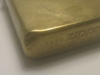 2 Vintage Zippo Lighters.  1991 Solid Brass 2002 w/Slashes High Polish Chrome 3