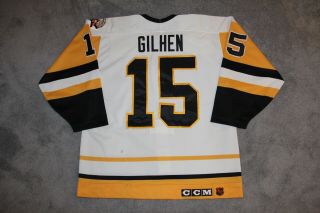 1990 - 91 Randy Gilhen Pittsburgh Penguins Game Worn Hockey Jersey