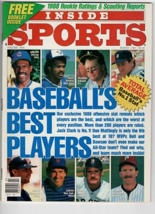 1988 Inside Sports,  Alan Trammell Detroit Tigers,  Mike Schmidt,  Wade Boggs