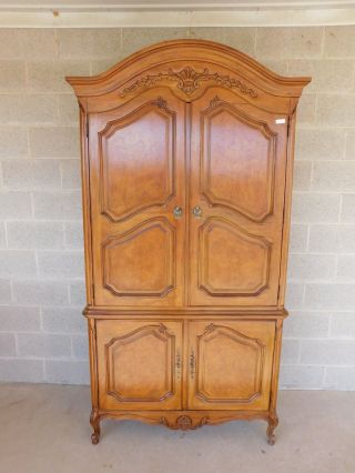 Thomasville French Louis Xv Style Linen Press Armoire Chest Cabinet 82.  5 " H X 43 "