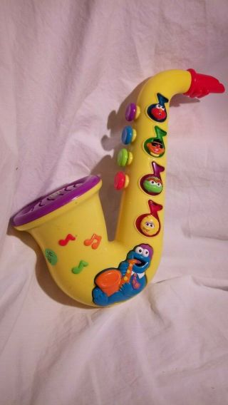 1999 Sesame Street Cookie Monster Musical Saxophone Mattel Toy VTG 3