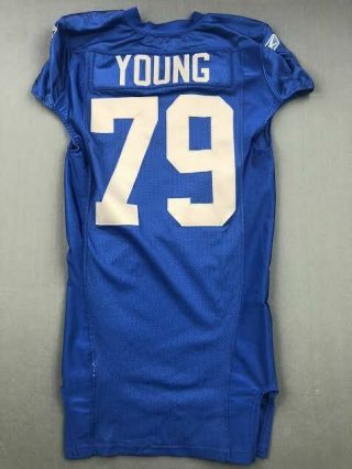 2010 Willie Young Game Issued Thanksgiving Detroit Lions Football Jersey 3