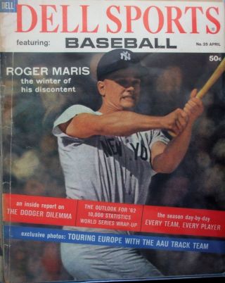 1962 Dell Sports Baseball - York Yankees Roger Maris